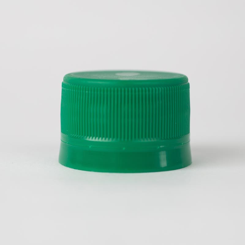 tapa verde para botellas plásticas