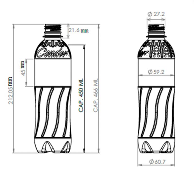 botellas plasticas pet 130 cc cilíndrica